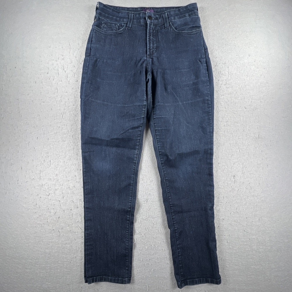 NYDJ Jeans Womens 6 Blue Skinny Legging Dark Wash Lift Tuck Technology (30")